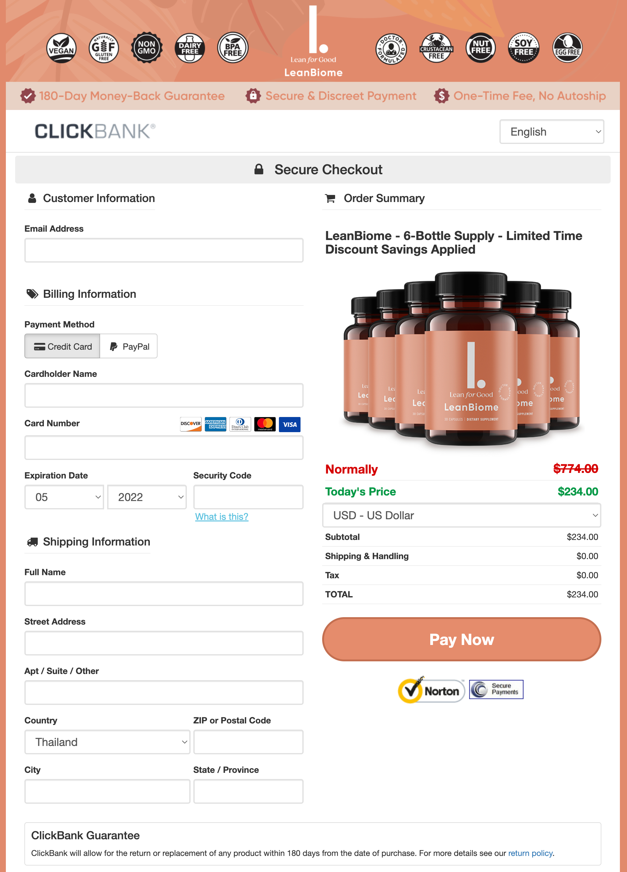 LeanBiome - Order Page